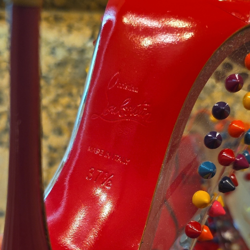 Christian Louboutin Multicolor Spiked Heels EU.SIZE 37.5 - Picture 12 of 17